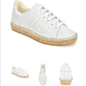 Andrew Stevens white leather espadrille sneakers39